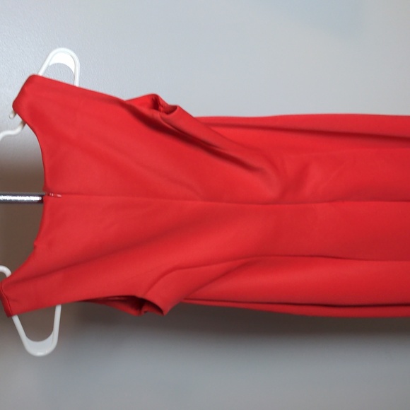 T Tahari fitted Sheath Dress, Sz 6, Geranium - Picture 6 of 8